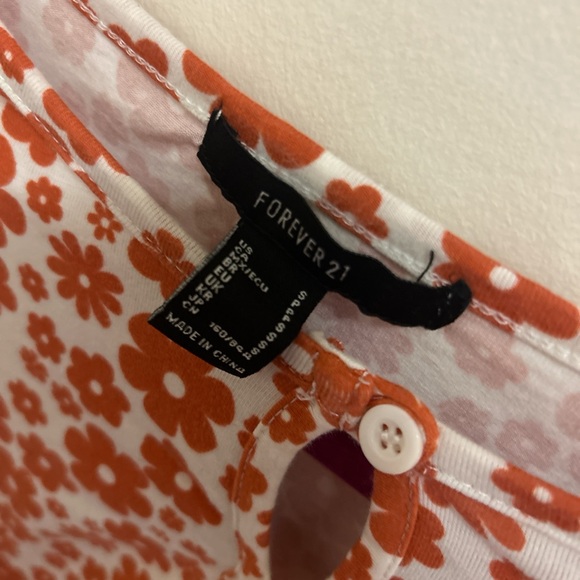 Retro orange floral cardigan - Picture 5 of 6